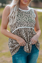Load image into Gallery viewer, Stories Told Leopard & Lace Tank Top