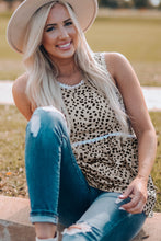 Load image into Gallery viewer, Stories Told Leopard & Lace Tank Top