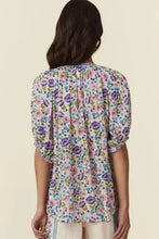 Load image into Gallery viewer, Multi Color Bohemian Floral V Neck Loose Half Sleeve Blouse
