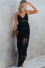 Load image into Gallery viewer, Austin Nights Black Lace Crisscross Maxi Dress
