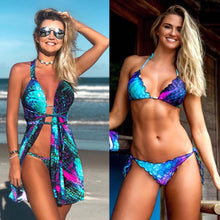 Load image into Gallery viewer, Bali Sunset 3 Piece Swimsuit With Cover Up
