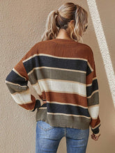 Load image into Gallery viewer, The Boyfriend Sweater Autumn Multi Striped
