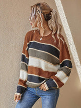 Load image into Gallery viewer, The Boyfriend Sweater Autumn Multi Striped
