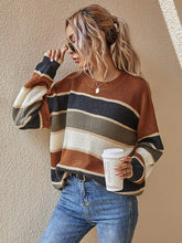 Load image into Gallery viewer, The Boyfriend Sweater Autumn Multi Striped
