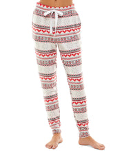 Load image into Gallery viewer, Winter Love Snowflakes &amp; Hearts Cozy Joggers With Pockets
