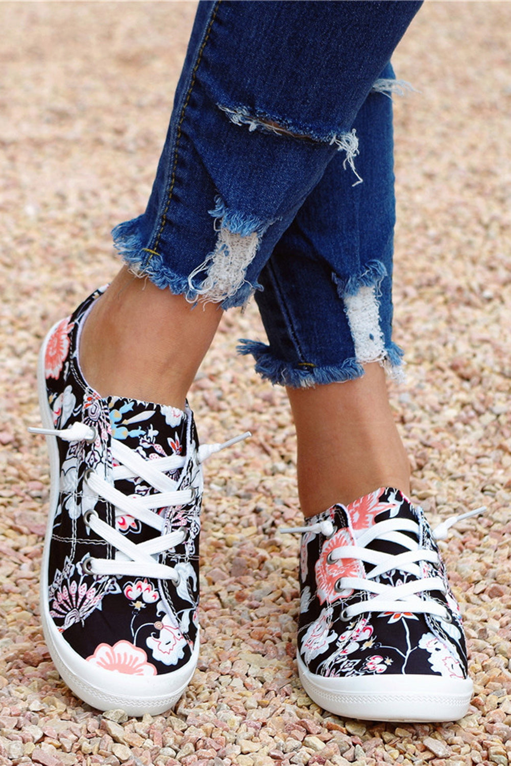 Chelsea Floral Criss Cross Sneakers