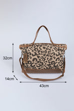 Load image into Gallery viewer, City Streets Leopard PrintTassel Zipper Tote Bag
