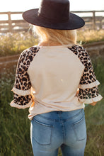 Load image into Gallery viewer, Sassy Cowgirl Leopard Sunflower Print With Ruffled Sleeves
