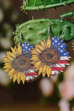 Load image into Gallery viewer, Sunflowers Stars And Stripes Forever Earings
