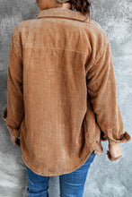 Load image into Gallery viewer, Turn The Page - Khaki Pink Plaid Reverseable Corduroy Shacket
