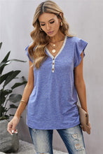 Load image into Gallery viewer, Flutter Sleeve Top w/Lace Trim
