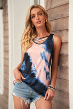 Load image into Gallery viewer, Criss Cross Tie Dye Tank
